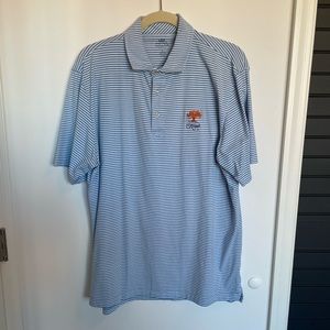 Peter Millar mens polo - kiawah island logo - blue and white